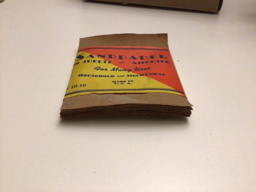Vintage Sandpaper Tablet Pack Unused 18 Sheets Assorted Grits - Picture 4 of 4