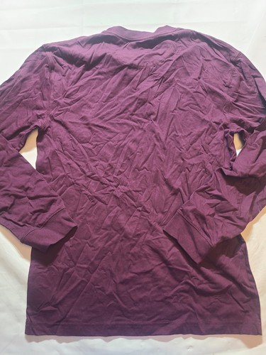 Men's Long Sleeve Henley T-Shirt -Goodfellow & Co Plum Size Small  - Picture 2 of 5