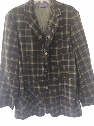 Herren Vintage Pendleton 100 % Wolle Blazer Hemd Jacke Medium 3 Knöpfe - Bild 1 von 4