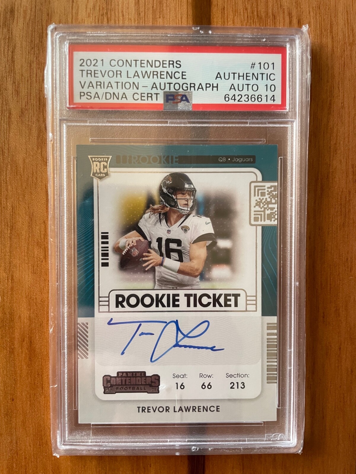 Trevor Lawrence Panini Contenders #101 Variation-Autograph