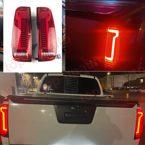 For Nissan Frontier 20052021 RED LED Rear Brake Tail Lights Lamps Pair