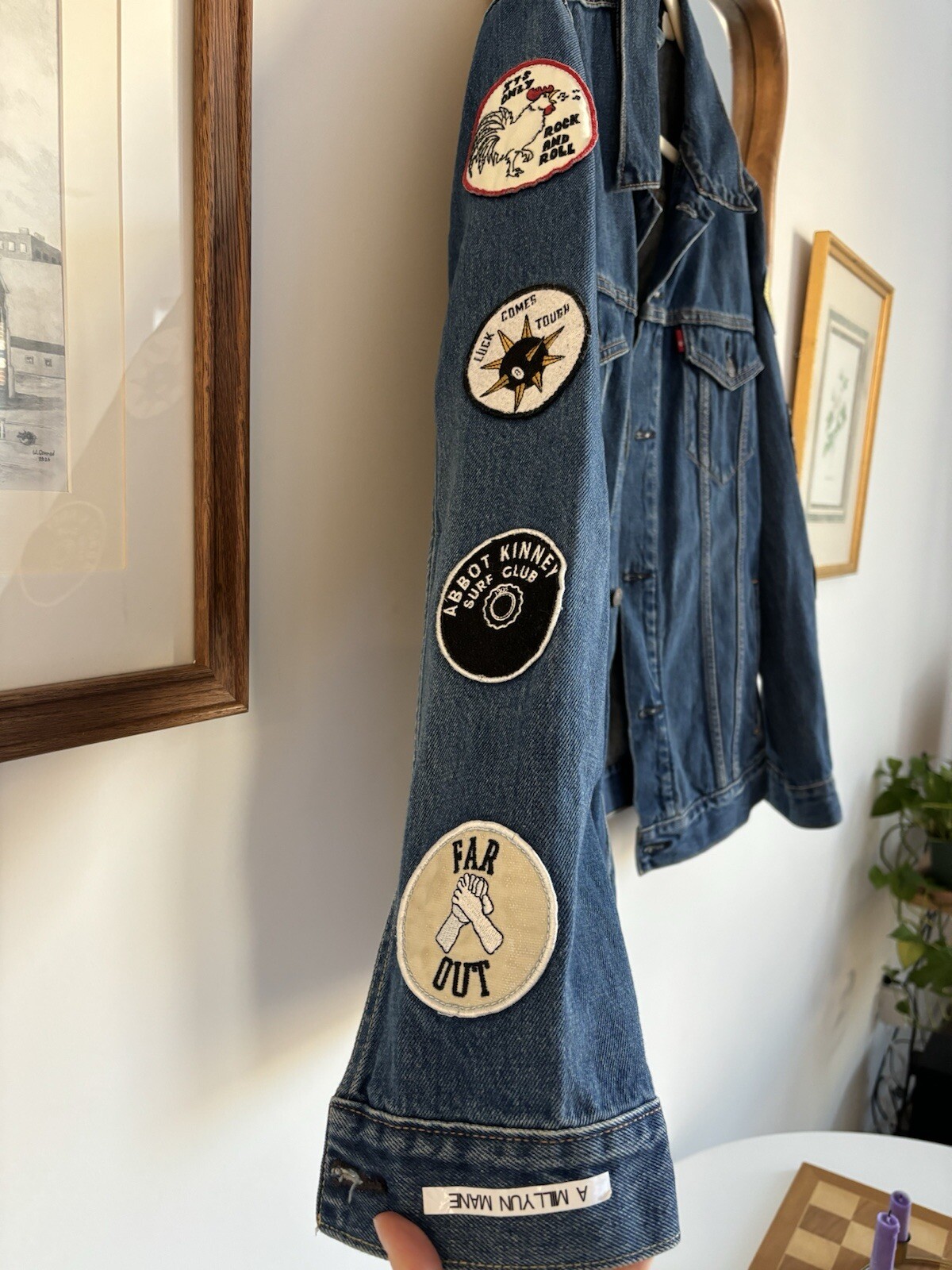 Vintage Men’s Levi’s Patchwork Denim Jacket. Ligh… - image 4