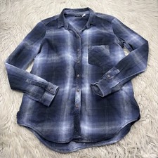 Urban Outfitters BDG Women's M Blue Plaid Button Front Flannel Shirt