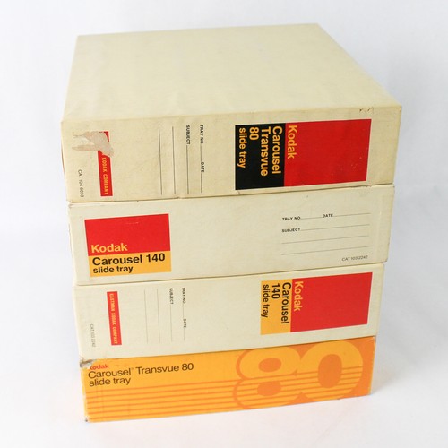 Lot Of 4 Kodak Carousel 80 Slot Slide Trays