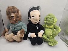 (3) CVS Stuffins Plush Universal Studio 1999 Vintage 9" Wolfman, Creature