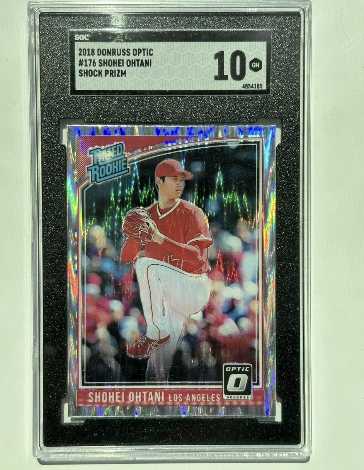Shohei Ohtani 2018 Donruss Optic Rated Rookie #176 Shock SGC 10