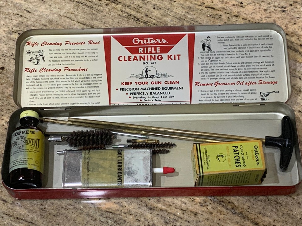 Vintage Outers Gunslick Rifle Kit No 477 Tin 30 Cal Gun Cleaning Kit eBay
