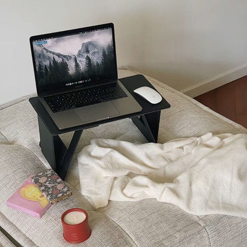 Foldable Laptop Work Table Mini Portable Notebook Computer Holder Car Bed - Afbeelding 5 van 12