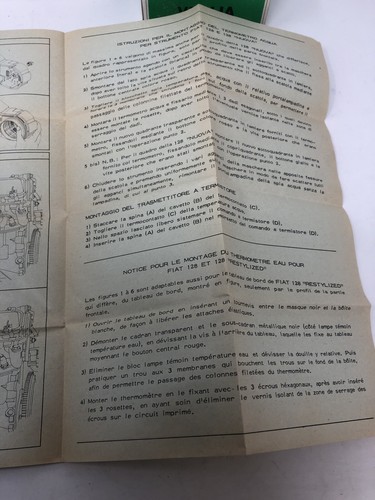 termometro opzionale temperatura acqua fiat 128 ORIGINAL NEW VEGLIA BORLETTI - Foto 12 di 12