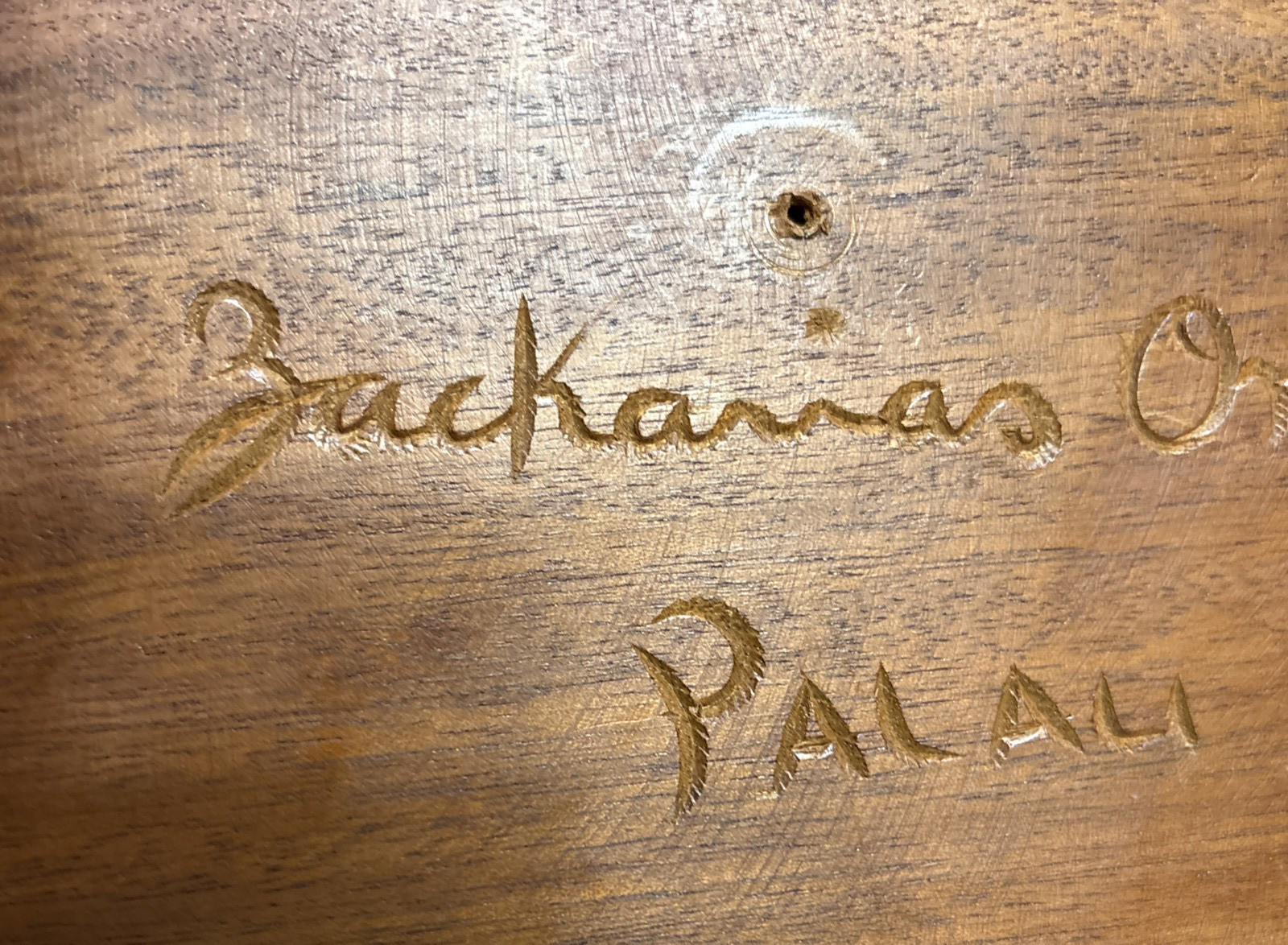 Large Palauan Storyboard Hand Carved by Zaharias Omengebar Master Carver Korvar