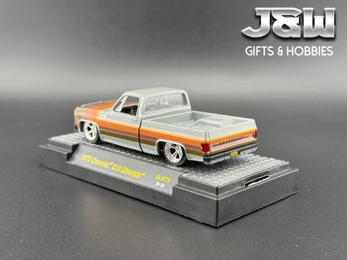 M2 1978 Chevrolet C10 Silverado Squarebody Pickup Truck Cool Grey MJS79 1/64 - Picture 5 of 8