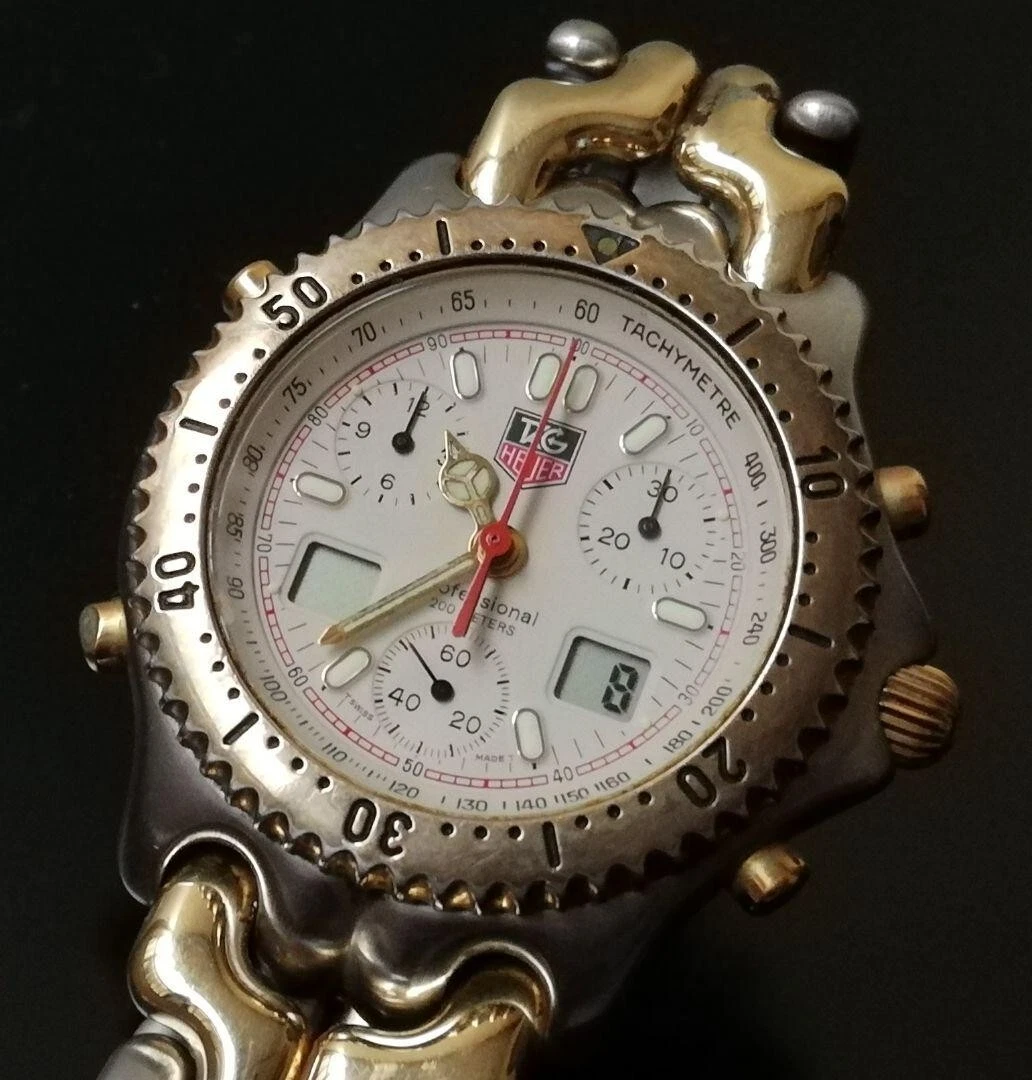 Tag Heuer Split Chrono Ayrton Senna Model CG1123-0 White Dial Maintained