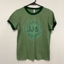 Y2K John Jameson & Son Limited Graphic Baby Tee Green Size Large