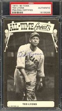 Ted Lyons PSA DNA Signed 1973-80 TCMA All Time Greats Autograph