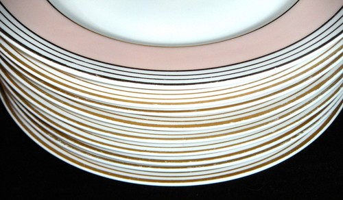 Vintage PORCELAINES PALLAS Art Deco Pink & Gold China from Limoges, France - Picture 17 of 102