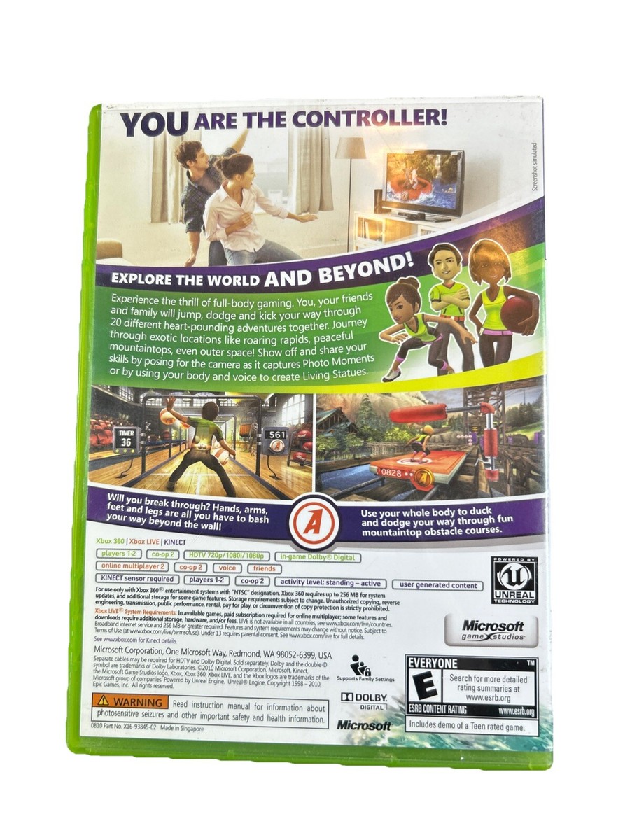 Kinect Adventures Xbox 360 Xbox One Compatible Video Game Complete