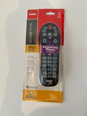 RCA RCR413BHZ 4-Device Universal STREAMING PLAYER Remote Control ~ New Opened