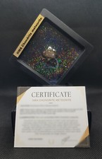Listing image for Genuine meteorite space rock in black display box art gift collectible with COA