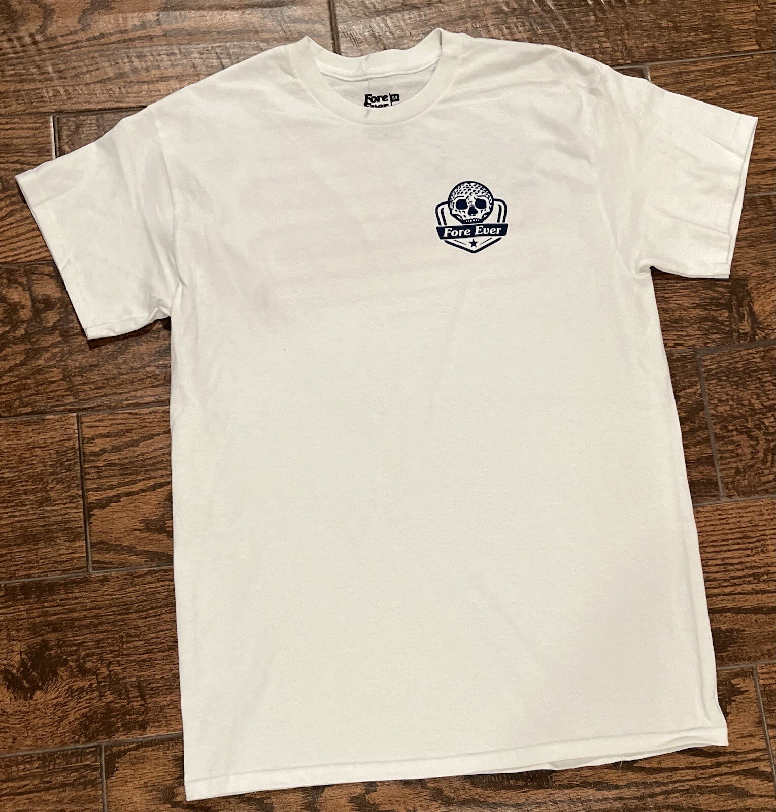 Forever Golf Skull Usa Flag Shirt Medium