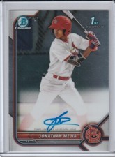 JONATHAN MEJIA 2022 Bowman Chrome 1ST AUTO ST. LOUIS CARDINALS
