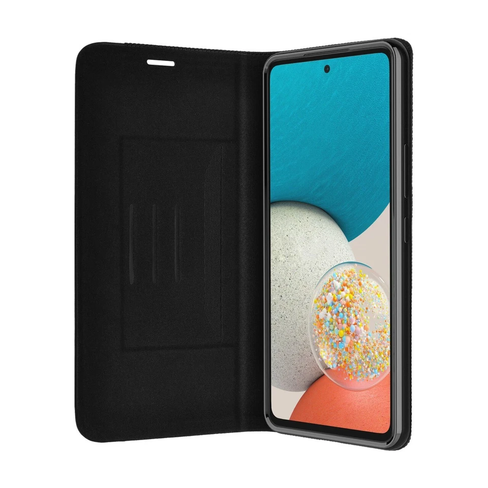 PureGear Galaxy A53 5G Wallet Series Leather Black Case - Image 2 of 4