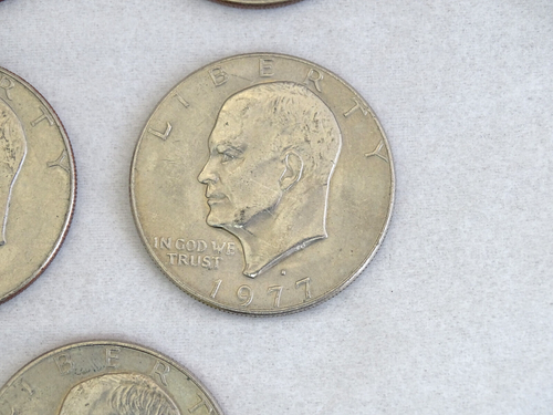 (5) Assorted Eisenhower Dollars / D Mint Mark 1971, 1972, 1974, 1977, 1978 /fsds - Picture 5 of 22