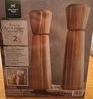 Member's Mark Acacia Salt and Pepper Mill Set (Natural) NEW New In The Box