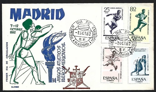 (AOP) Spain 1962 Ibero American Youth Athletic Games FDC