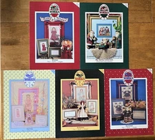 Lot of 5 Alma Lynne's Works of Heart Cross Stitch Pattern Leaflets Earth Angels