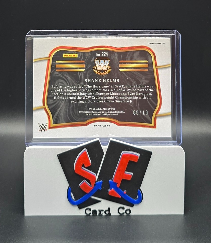 Shane Helms (Hurricane) 2023 Panini Select WWE Ringside 224 Gold Prizm