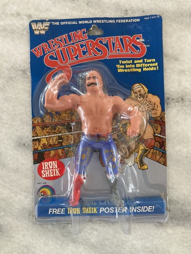 WWF Wrestling Superstars Iron Sheik LJN MOC 1984 W...