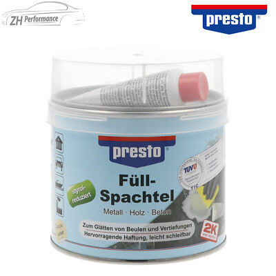 presto 2K Füllspachtel Spachtel  Plastic mit Härter Metall Holz 1000g