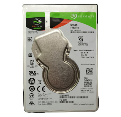 Disque Dur Interne SSHD Seagate FireCuda 500 Go ST500LX025 – 2,5 Pouces, SATA III, Hybride SSD/HDD 5400 Tr/min