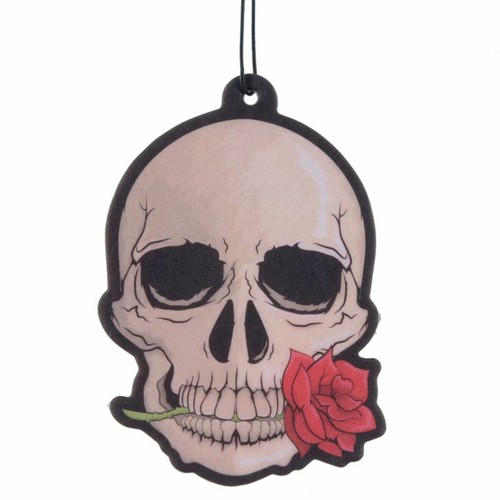 Gothic Skull and Rose - Car Hanging Air Freshener Scented Fragrance Neutraliser - Picture 10 of 12