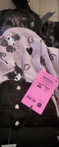 New My Melody & Kuromi Lolita Mesh Lace-Up Dress sizs M hot Topic - Picture 4 of 4