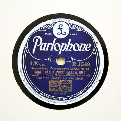 DUKE ELLINGTON & HIS ORCHESTRA ''What Can A Poor Fellow Do?'' PARLOPHONE [78 RPM]