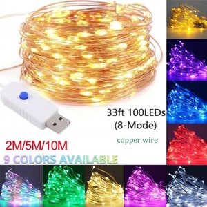 50 100 Led String Kupferdraht Lichterkette Usb Xmas Party Fairy