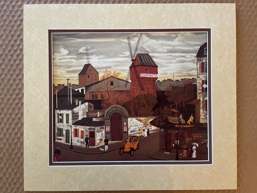 Michel Delacroix Moulin de la Galette en Ete OR Winter Hunt scene vintage print - 第 1/5 張圖片