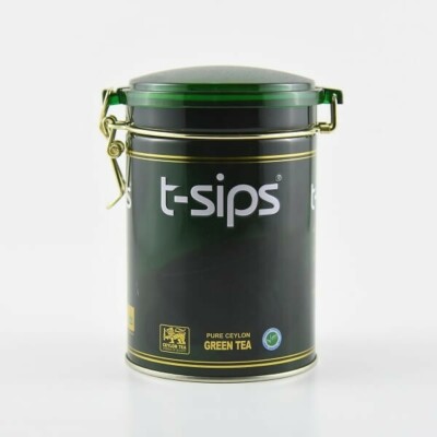 T Sips 100% Pure Ceylon Premium Quality Green Tea Metal Jar | 200g | 7.05oz