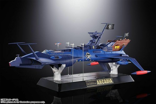 Space Pirate Captain Harlock GX-93 Pirate Battleship Arcadia Soul of Chogokin - Foto 7 di 9