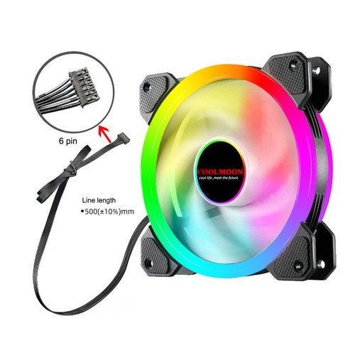 Controller Gehäuselüfter mit Kontroller 12cm PC RGB Case Fan Set Gehäuse Lüfter - Afbeelding 3 van 14