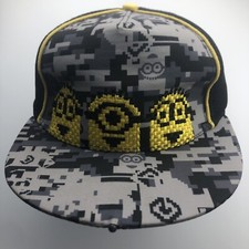 Despicable Me Minion Made Check Camo Light-Up Adjustable Snapback Kids Cap Hat