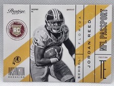 2013 Panini Prestige NFL Passport Jordan Reed RC Rookie Card #37. rookie card picture