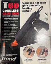 T60 cordless hot melt glue gun with heating station & glue cartridge 