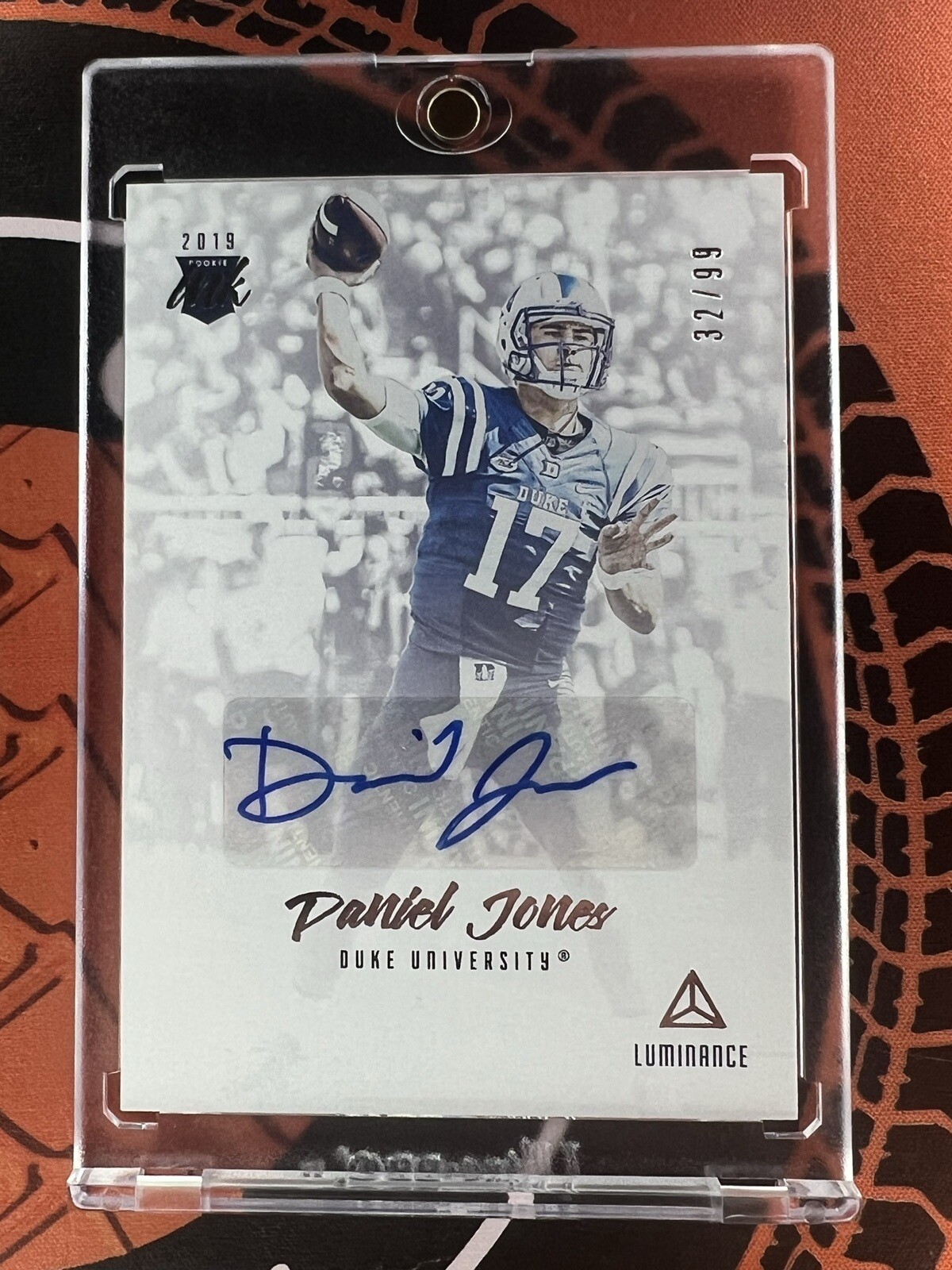 2020 Panini Luminance RC Rookie Ink Daniel Jones Auto /99 New York Giants Duke