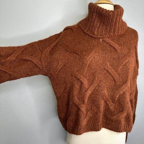 Suéter Madewell Somervell Moderno Grueso Cable Cuello Alto En Brezo Cinabrio XS - Imagen 7 de 13