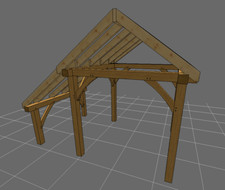 2m x 2.5m Oak Gable Roof Gazebo With 1m Extension | Garden, Structure, Log store