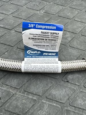 PROFLO PFX146342 12''L Stainless Steel Braided Supply Lines