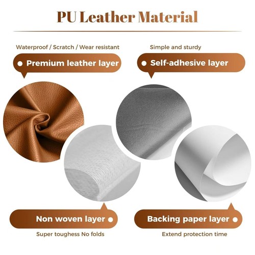 Leather Repair Tape Self-Adhesive Patch For Car Seat Furniture Sofa Upholstery - Picture 3 of 32