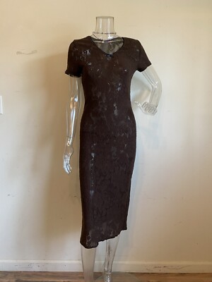 dolce and gabbana brown dress Dolce & Gabbana Metallic Bronze Maxi Gown Dress main image 1